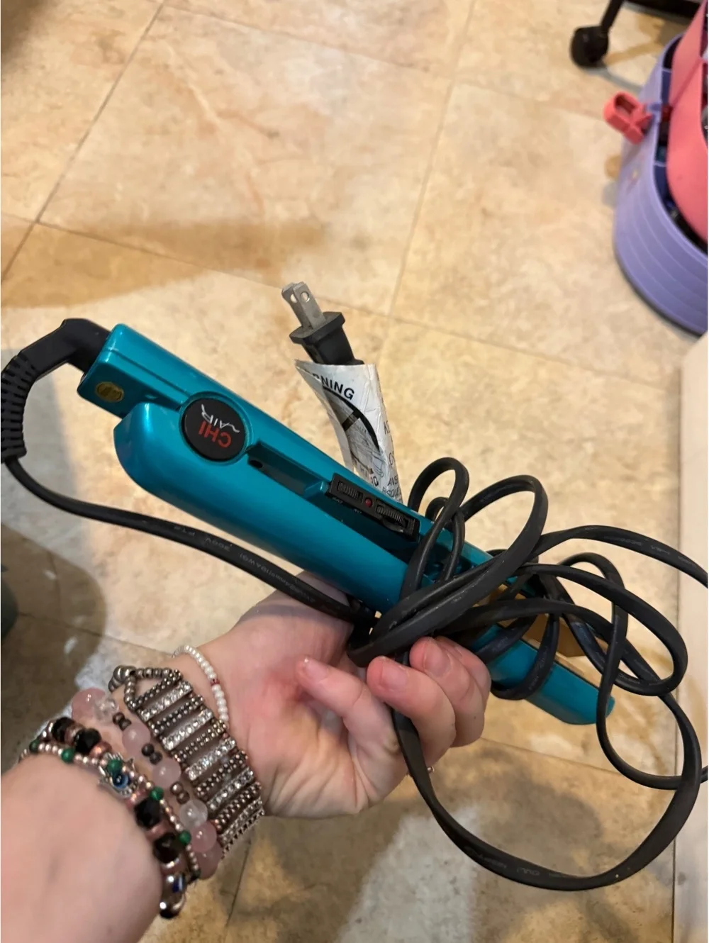 Hair straightener chi teal y2k 1 inch